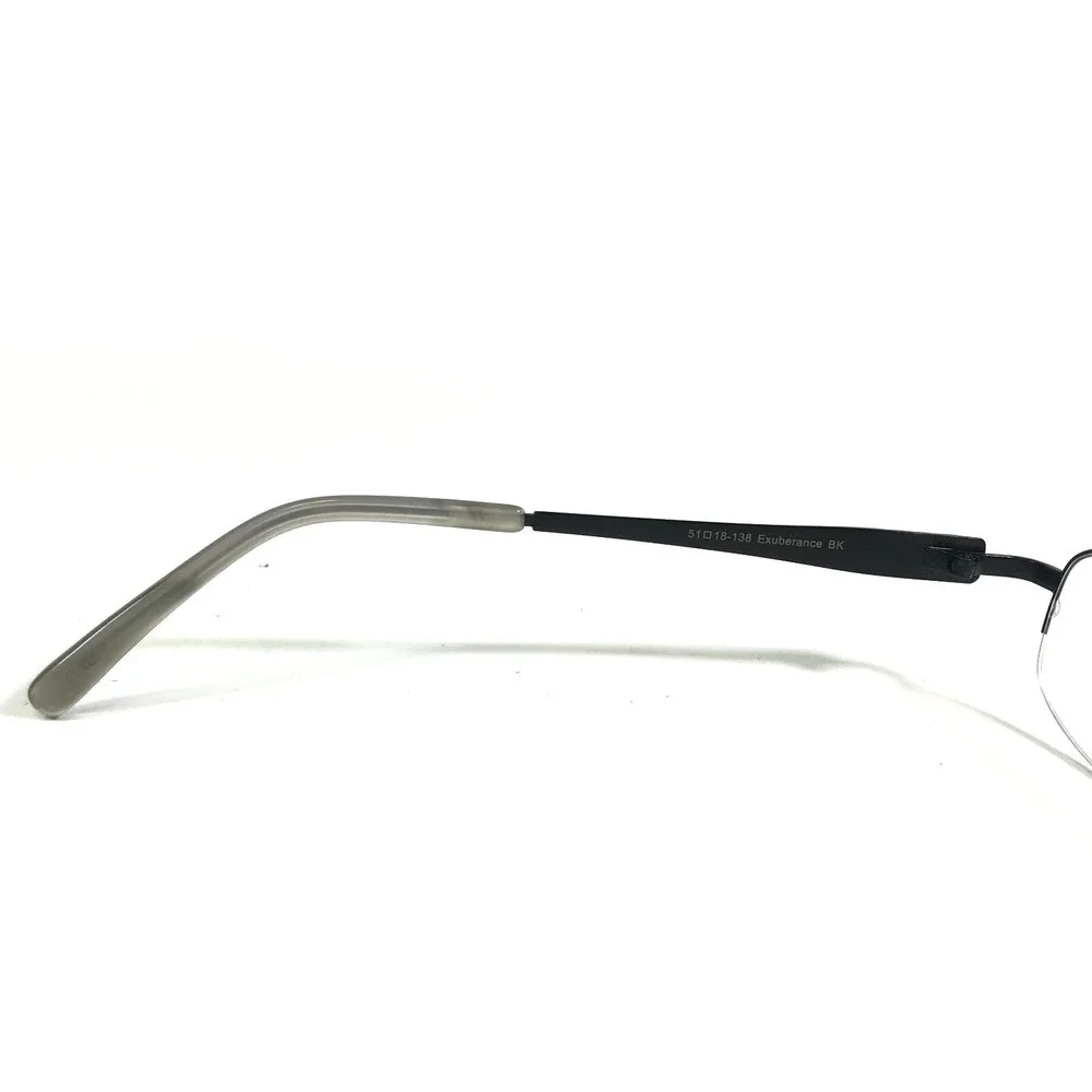 Vera Wang Luxe Eyeglasses Frames Exuberance BK Black Round Half Rim 51-18-138